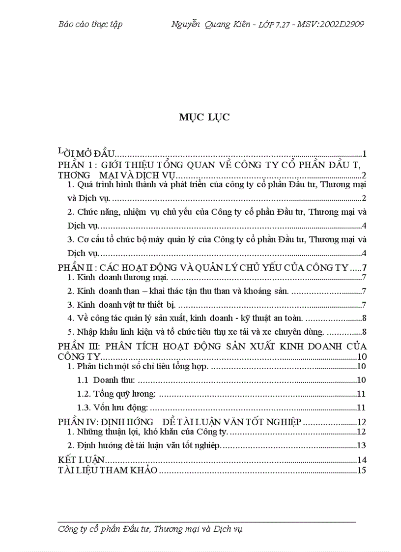 image for page Phân tích hoạt động sản xuất kinh doanh của công ty cổ phần Đầu tư Thương mại và Dịch vụ