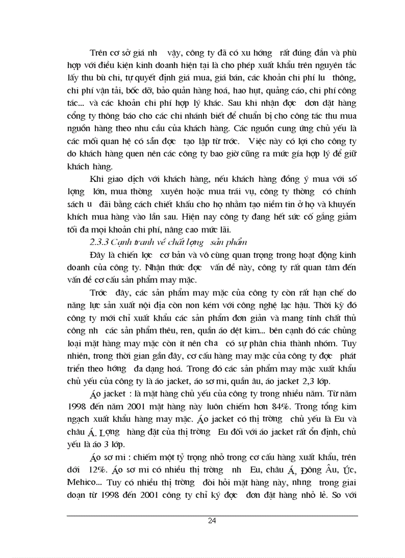 image for page Những giải pháp nâng cao khả năng cạnh tranh của một số mặt hàng xuất khẩu chủ yếu ở Công ty TNHH Trần Hiếu