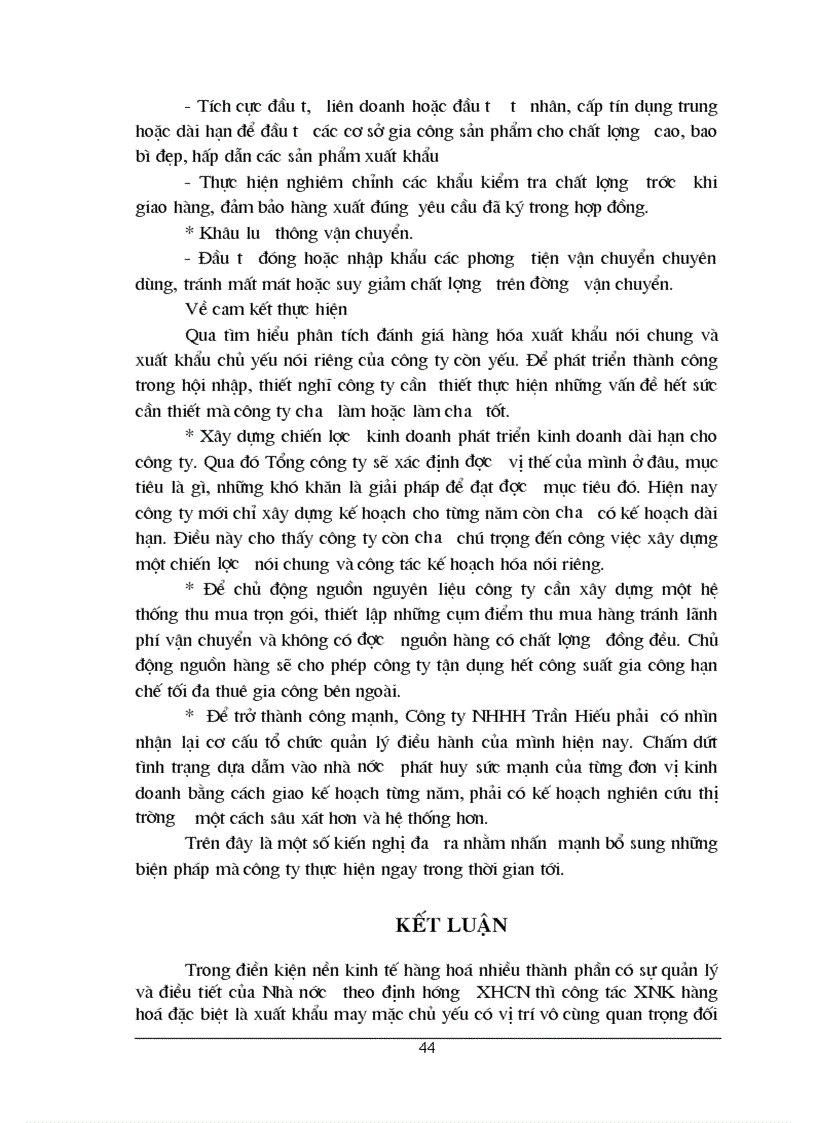 image for page Những giải pháp nâng cao khả năng cạnh tranh của một số mặt hàng xuất khẩu chủ yếu ở Công ty TNHH Trần Hiếu