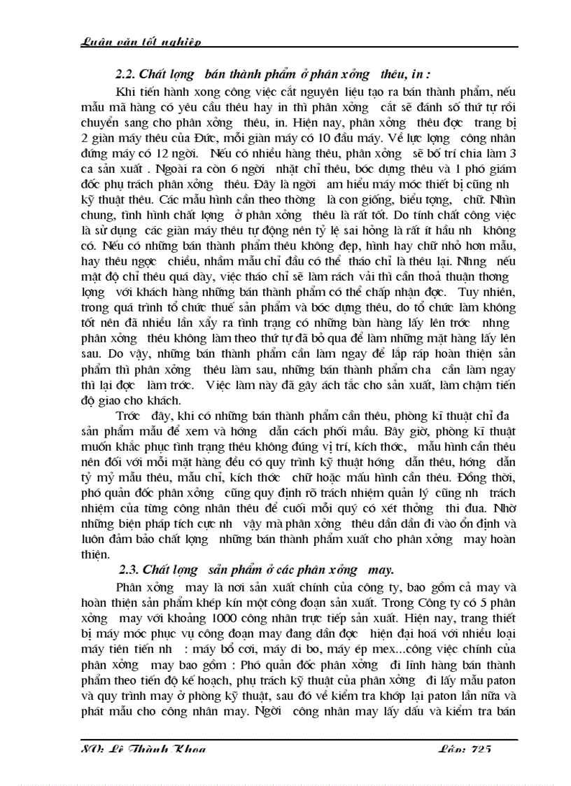 image for page Quản lý chất lượng sản phẩm ở Công ty cổ phần May Hưng Yên và một số giải pháp góp phần nâng cao chất lượng sản phẩm