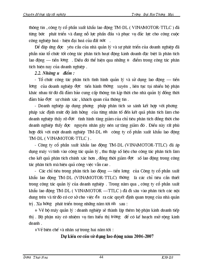 image for page Nội dung và phương pháp phân tích lao động tiền lương tại công ty cổ phần xuất khẩu lao động thương mại và du lịch VINAMOTOR TTLC