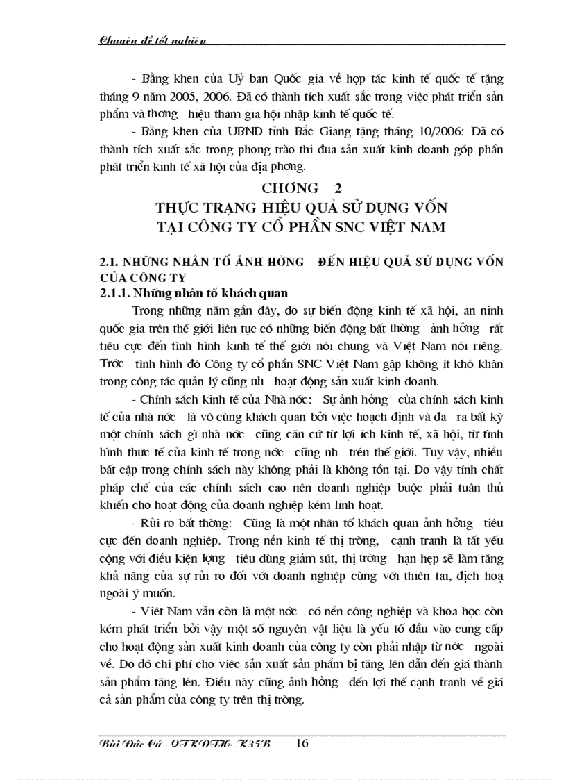 image for page Nâng cao hiệu quả sử dụng vốn tại Công ty cổ phần SNC Việt Nam