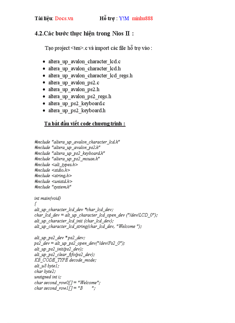 image for page Tìm hiểu về DE 2 Lập trình giao tiếp bàn phím hiển thị lên màn hình LCD