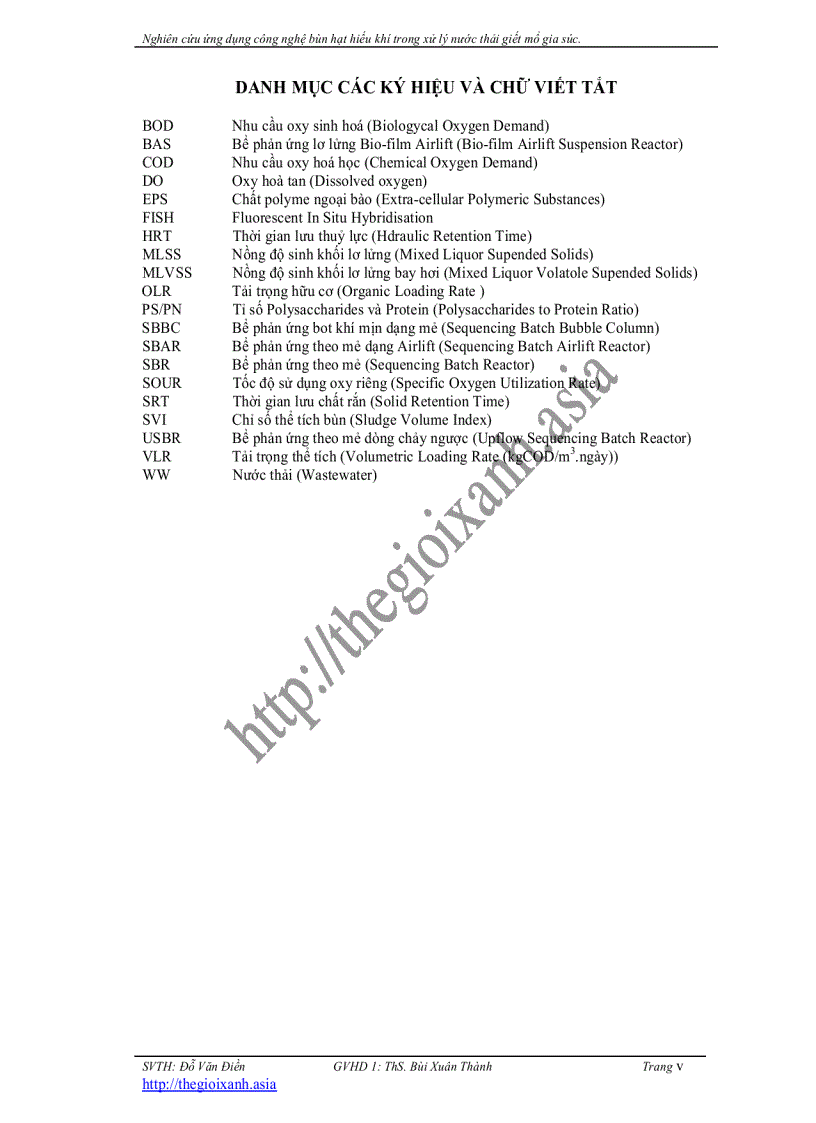 image for page Nghiên cứu ứng dụng công nghệ bùn hạt hiếu khí trong xử lý nước thải giết mổ gia súc