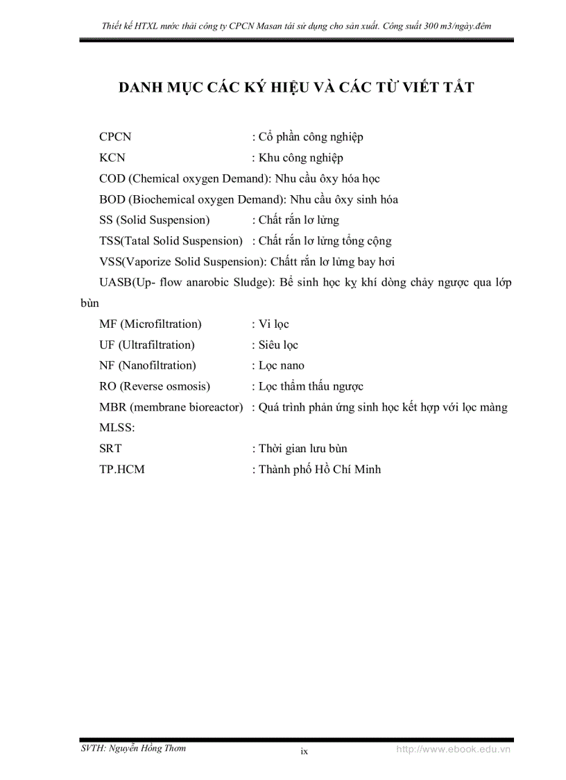 image for page Thiết kế HTXL nước thải công ty CPCN Masan tái sử dụng cho sản xuất Công suất 300 m3 ngày đêm