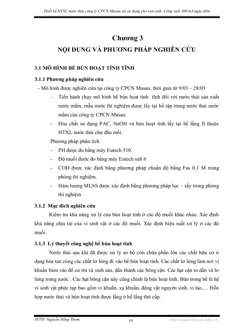 image for page Thiết kế HTXL nước thải công ty CPCN Masan tái sử dụng cho sản xuất Công suất 300 m3 ngày đêm