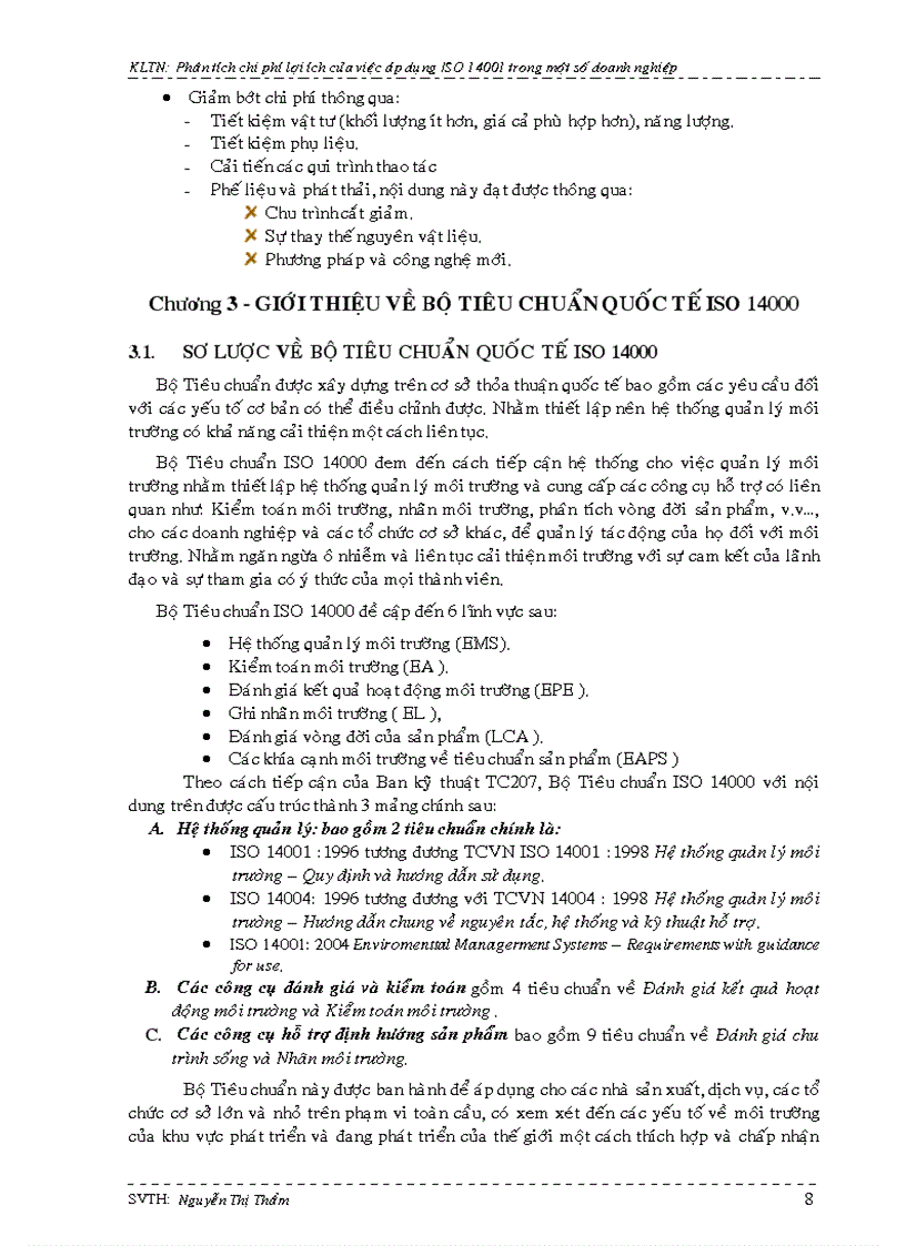 image for page Phân tích lợi ích của việc áp dụng iso 140001 trong 1 số doanh nghiệp