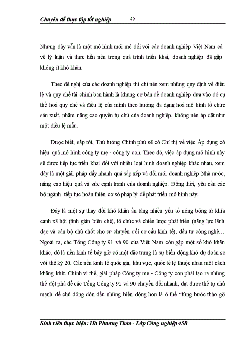 image for page Hoàn thiện bộ máy quản lý của tổng công ty đường sông miền bắc theo mô hình công ty mẹ công ty con