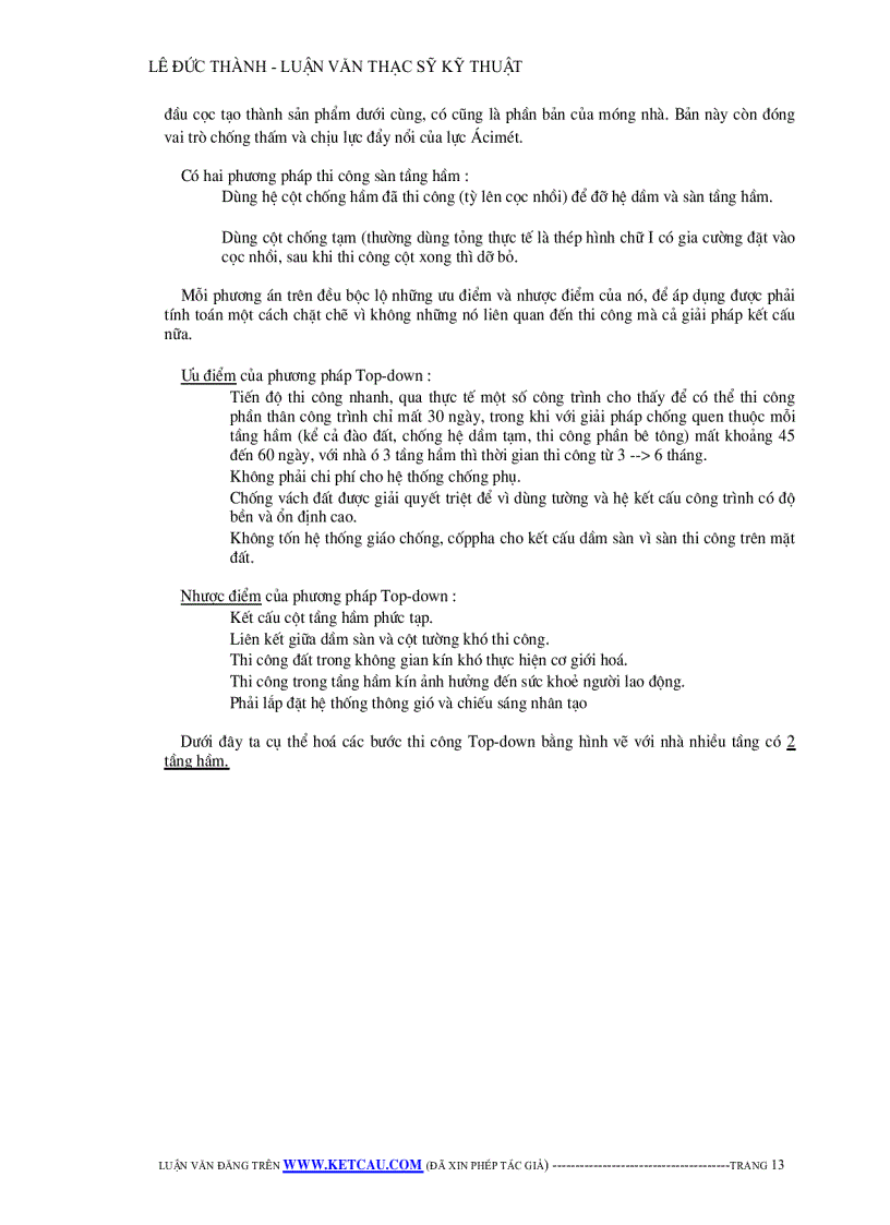 image for page Công tác thi công tầng hầm theo phương pháp Top down