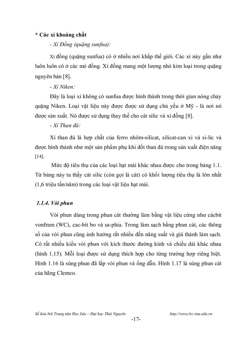 image for page Tuổi bền tối ưu của vòi phun trong làm sạch bề mặt bằng phun cát