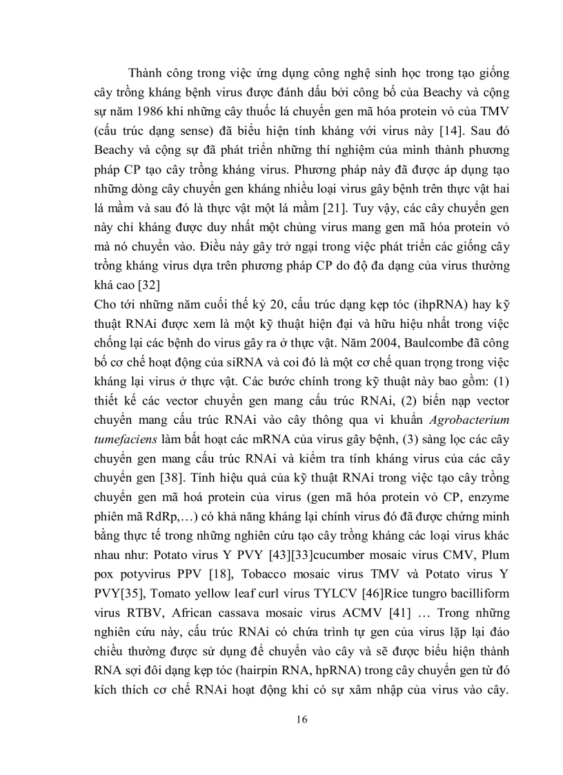 image for page Nghiên cứu quy trình chuyển gen vào giống thuốc lá C9 1 nhằm tạo cây thuốc lá chuyển gen kháng bệnh khảm lá