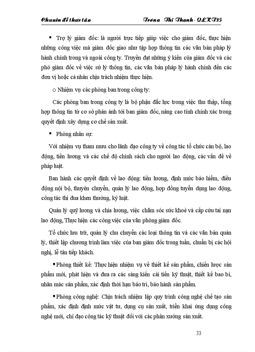 image for page Một số giải pháp nhằm hoàn thiện tổ chức bộ máy quản lý của Công ty TNHH nhà nước một thành viên Diesel Sông Công