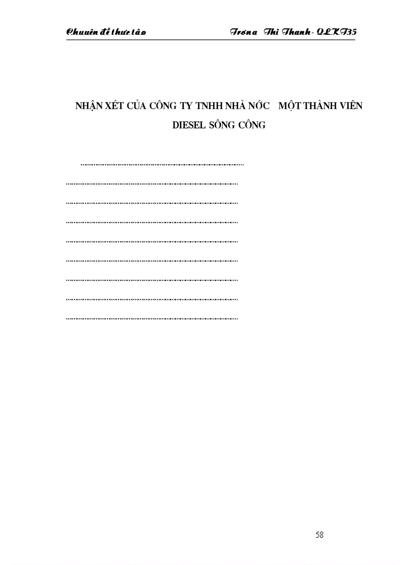 image for page Một số giải pháp nhằm hoàn thiện tổ chức bộ máy quản lý của Công ty TNHH nhà nước một thành viên Diesel Sông Công