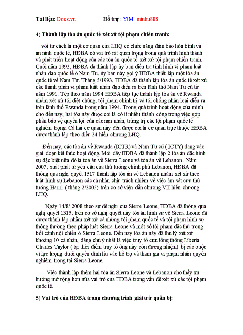 image for page Bình luân vai trò của Hội Đồng Bảo An trong hiến chương và thực tiễn hoạt động của LHQ