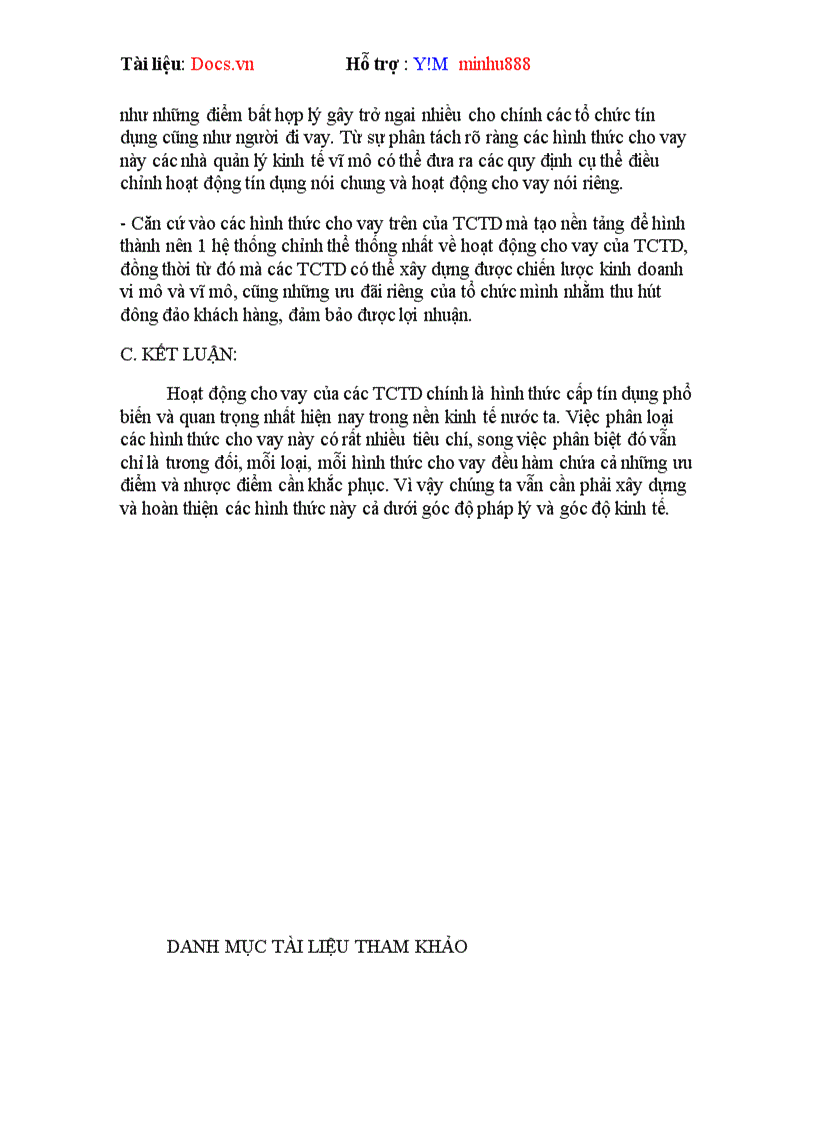 image for page Phân loại các hình thức cho vay của TCTD ý nghĩa pháp lý của việc phân loại đó
