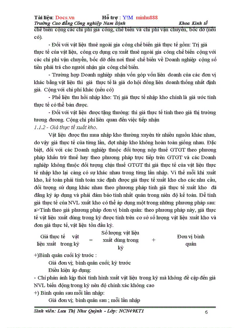 image for page Kế toán nguyên vật liệu tại Công ty TNHH MTV Xây dựng và Thương Mại Hải Long