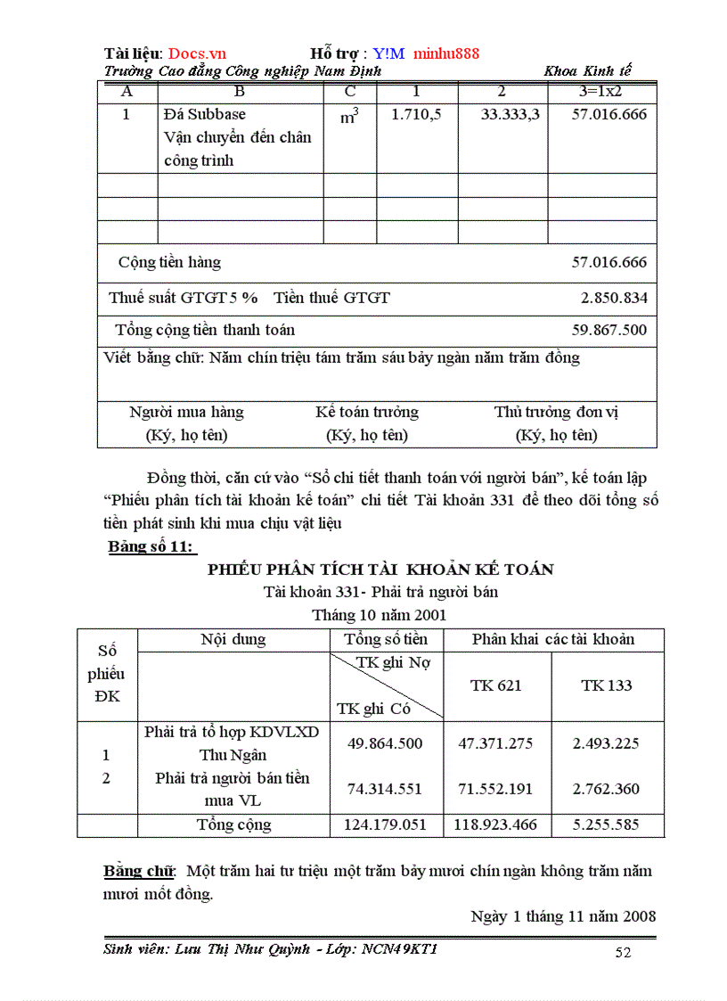 image for page Kế toán nguyên vật liệu tại Công ty TNHH MTV Xây dựng và Thương Mại Hải Long
