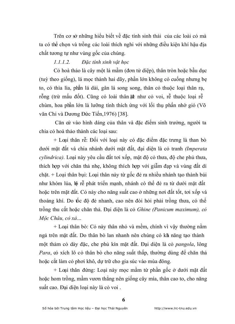 image for page Đánh giá khả năng thích nghi của một số loài cỏ trồng nhập nội trong qui trình thức ăn gia súc tại công ty giống bò sữa mộc châu