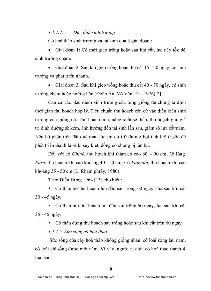 image for page Đánh giá khả năng thích nghi của một số loài cỏ trồng nhập nội trong qui trình thức ăn gia súc tại công ty giống bò sữa mộc châu
