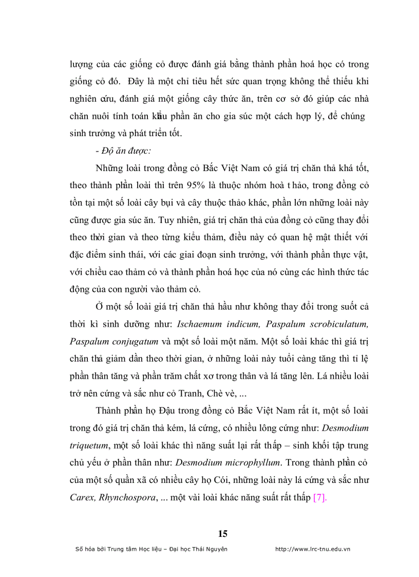 image for page Đánh giá khả năng thích nghi của một số loài cỏ trồng nhập nội trong qui trình thức ăn gia súc tại công ty giống bò sữa mộc châu