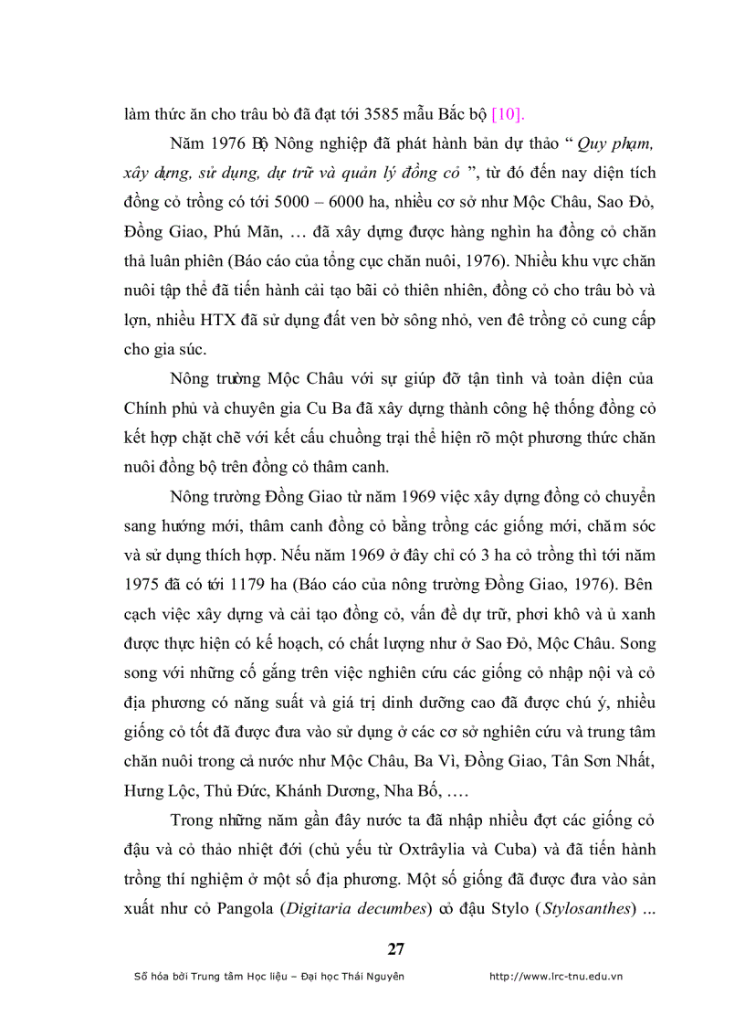 image for page Đánh giá khả năng thích nghi của một số loài cỏ trồng nhập nội trong qui trình thức ăn gia súc tại công ty giống bò sữa mộc châu