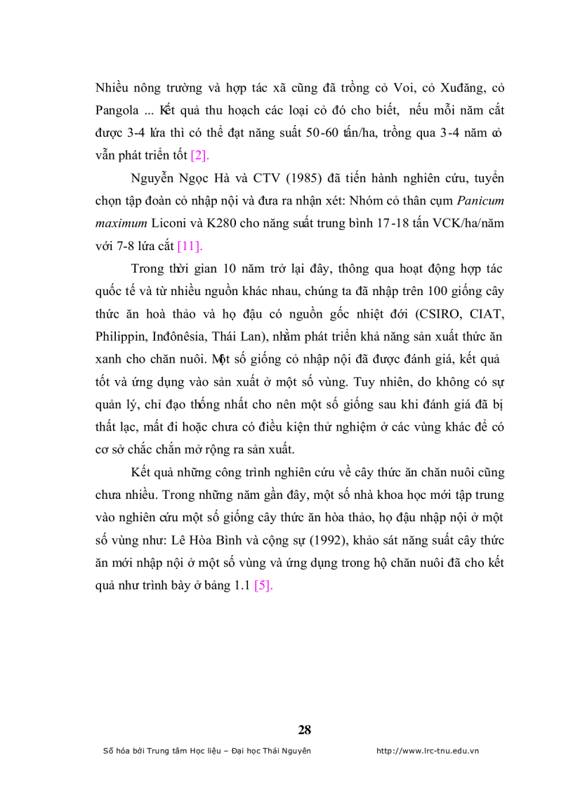 image for page Đánh giá khả năng thích nghi của một số loài cỏ trồng nhập nội trong qui trình thức ăn gia súc tại công ty giống bò sữa mộc châu