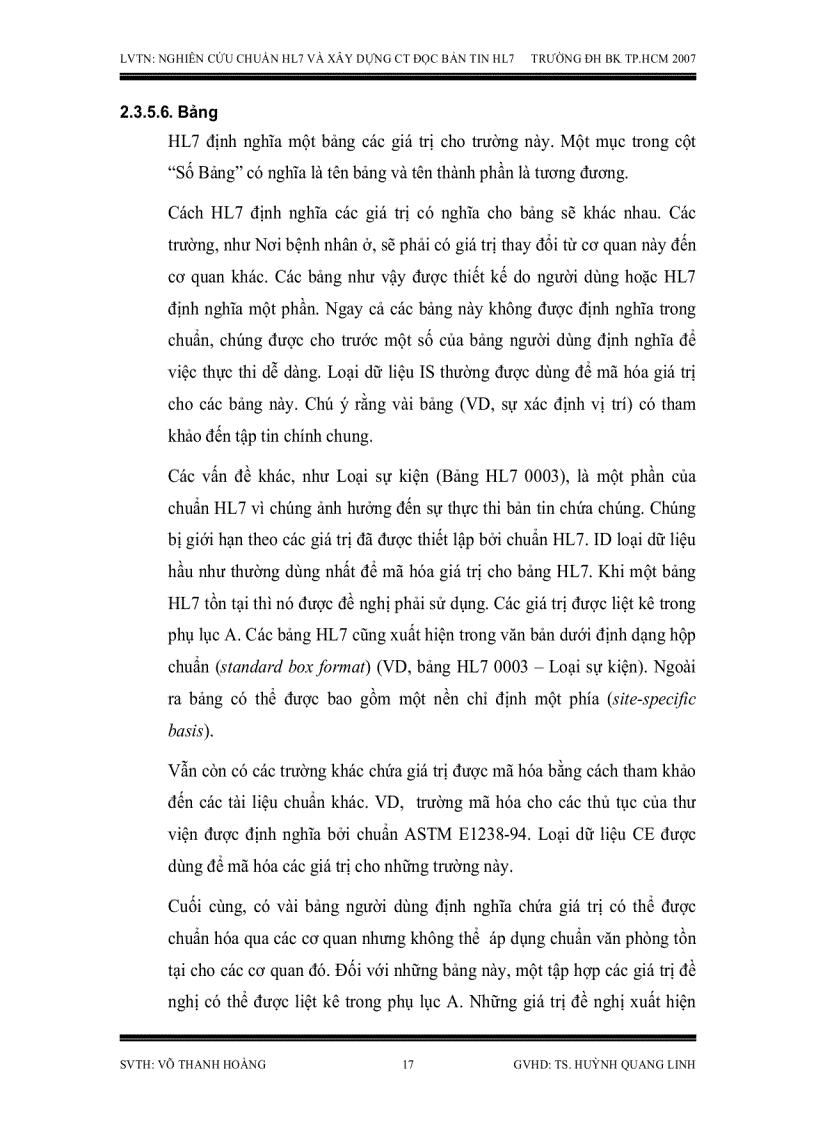 image for page Nghiên cứu chuẩn HL7 dùng trao đổi dữ liệu điện tử trong y khoa và xây dựng chương trình đọc bản tin HL7