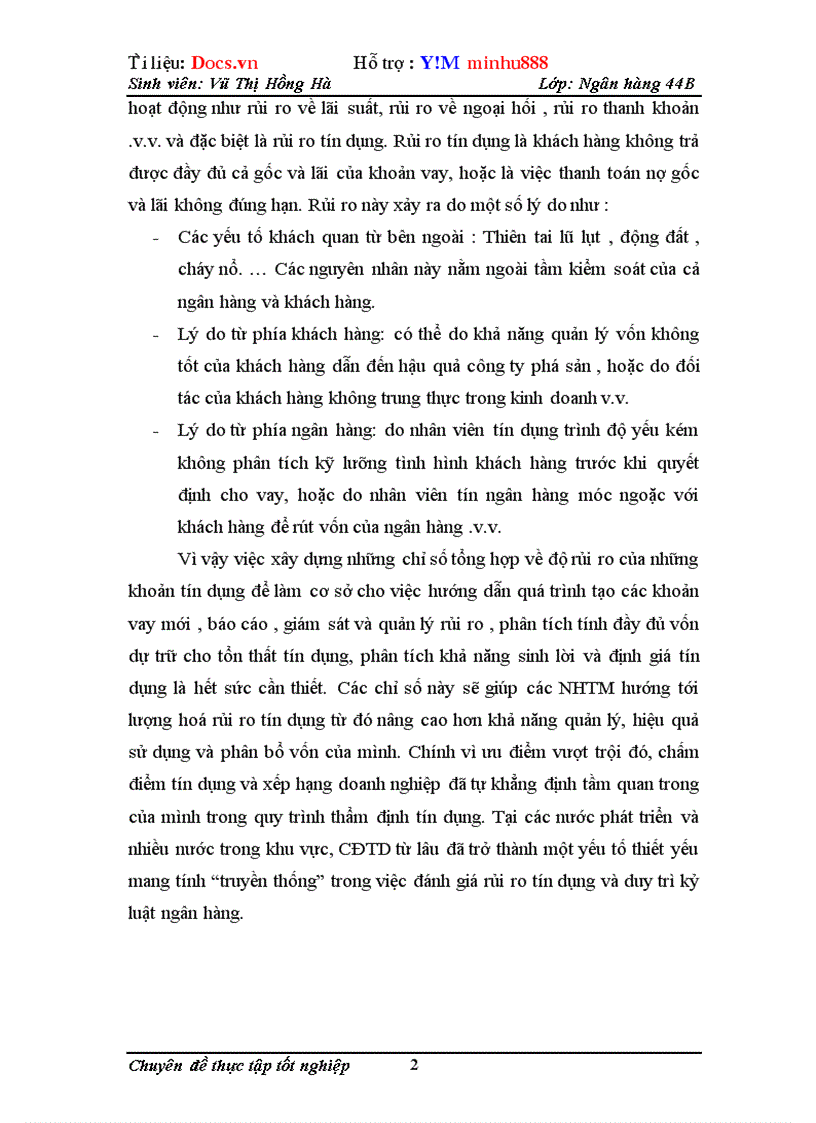 image for page Chấm điểm tín dụng các doanh nghiệp tại Ngân hàng ngoại thương Việt Nam