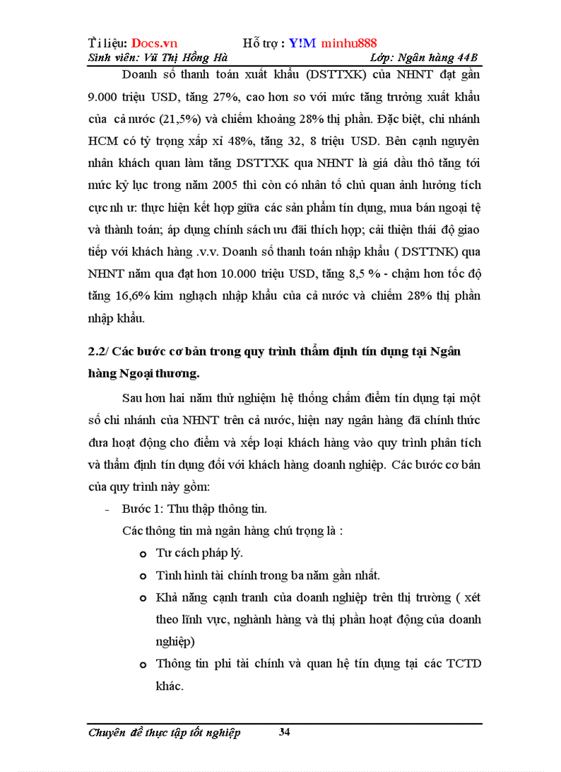 image for page Chấm điểm tín dụng các doanh nghiệp tại Ngân hàng ngoại thương Việt Nam