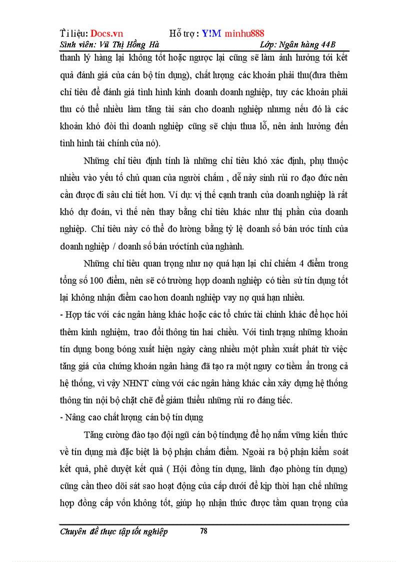 image for page Chấm điểm tín dụng các doanh nghiệp tại Ngân hàng ngoại thương Việt Nam