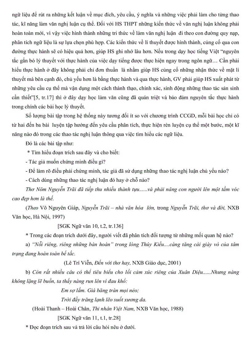image for page Từ thực tế viết văn nghị luận của học sinh trung học phổ thông xây dựng hệ thống bài tập sửa lỗi và rèn luyện kĩ năng làm văn