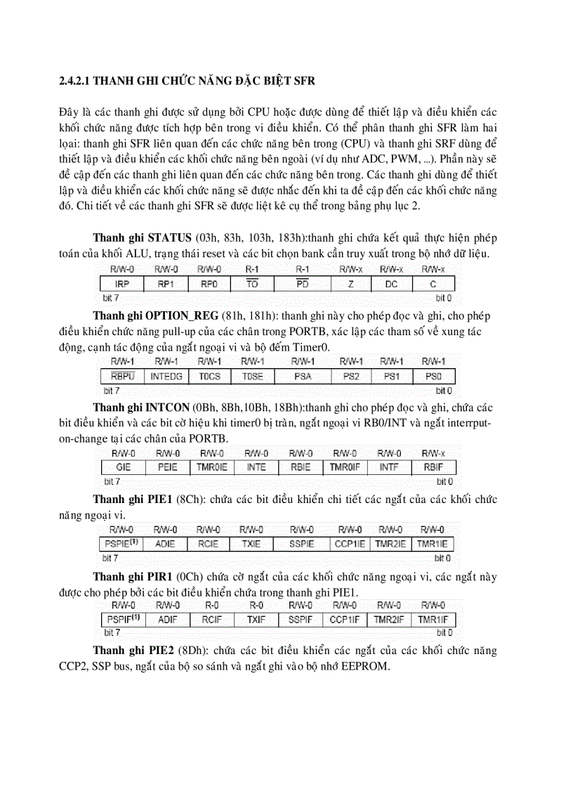 image for page Tổng quan về vi điều khiển pic