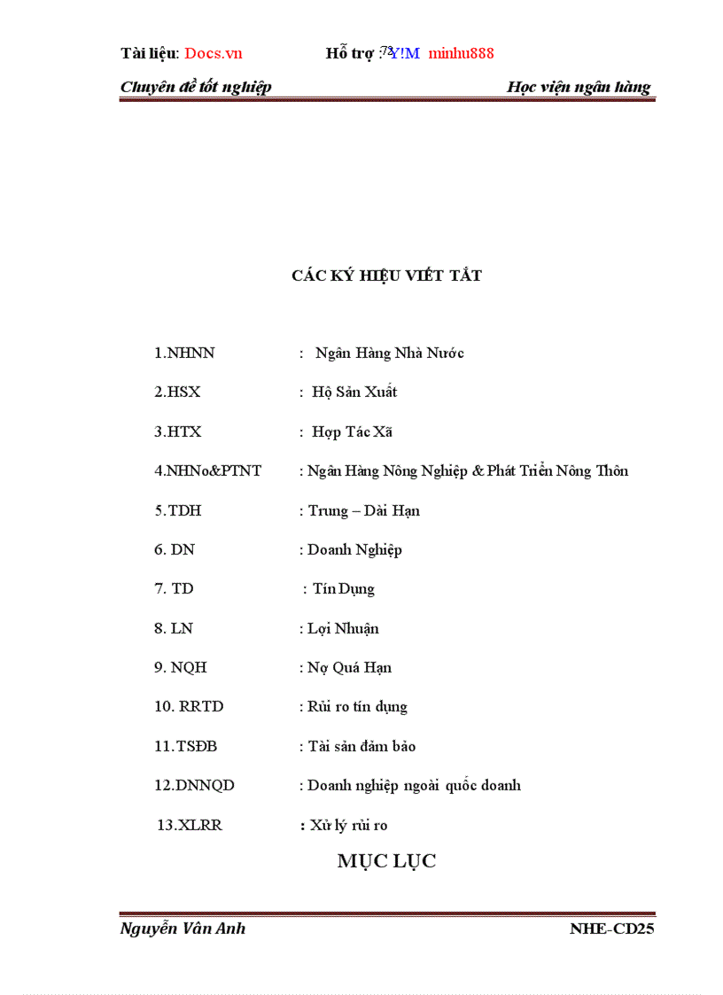 image for page Nâng cao giải pháp quản lý rủi ro tín dụng tại Ngân Hàng Nông Nghiệp Và Phát Triển Nông Thôn Việt Nam Chi Nhánh Hoàng Mai