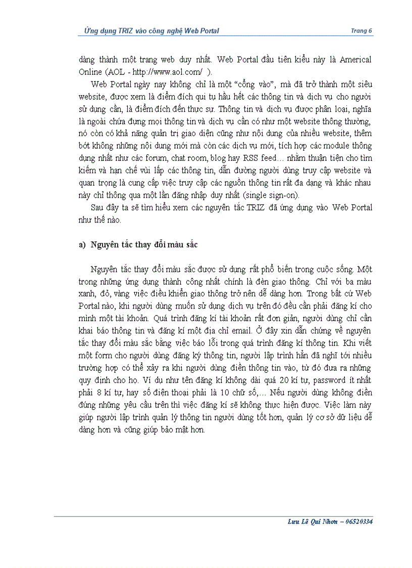 image for page Ứng dụng triz vào công nghệ web portal