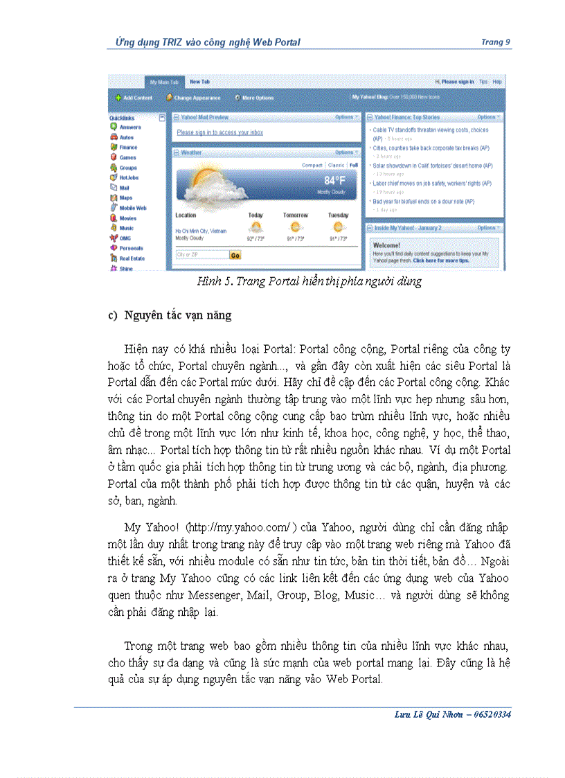 image for page Ứng dụng triz vào công nghệ web portal