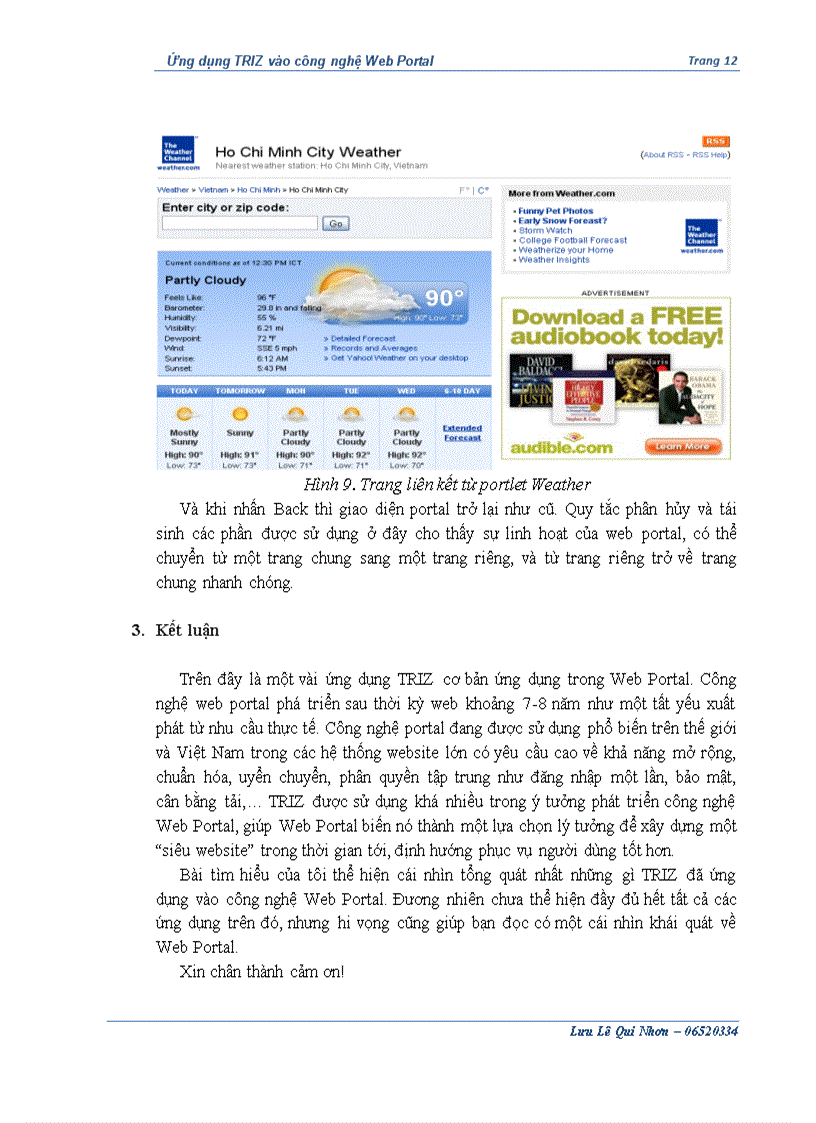 image for page Ứng dụng triz vào công nghệ web portal