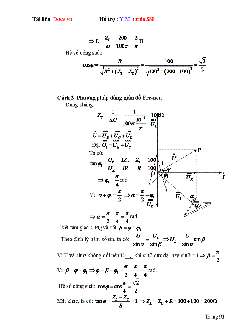 image for page Lựa chọn hệ thống bài tập hướng dẫn giải và giải bài tập vật lý Chương Dòng điện xoay chiều Lớp 12 Chương trình nâng cao