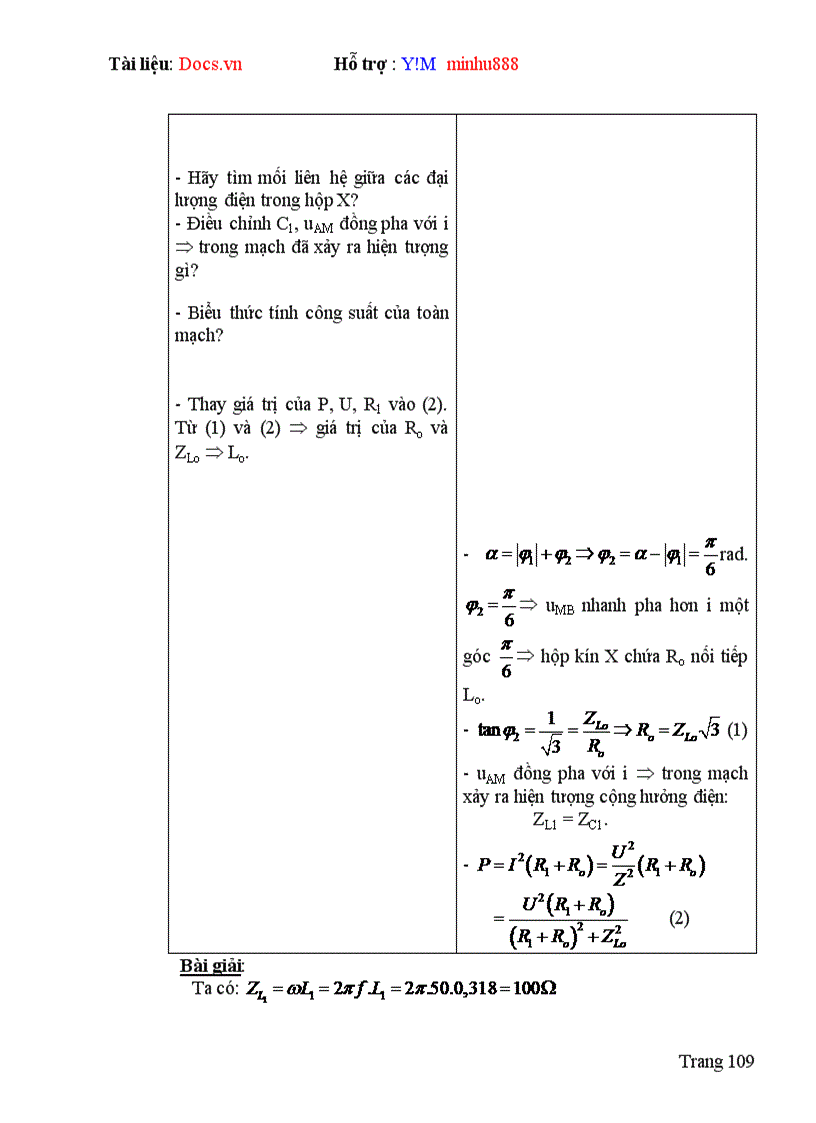 image for page Lựa chọn hệ thống bài tập hướng dẫn giải và giải bài tập vật lý Chương Dòng điện xoay chiều Lớp 12 Chương trình nâng cao