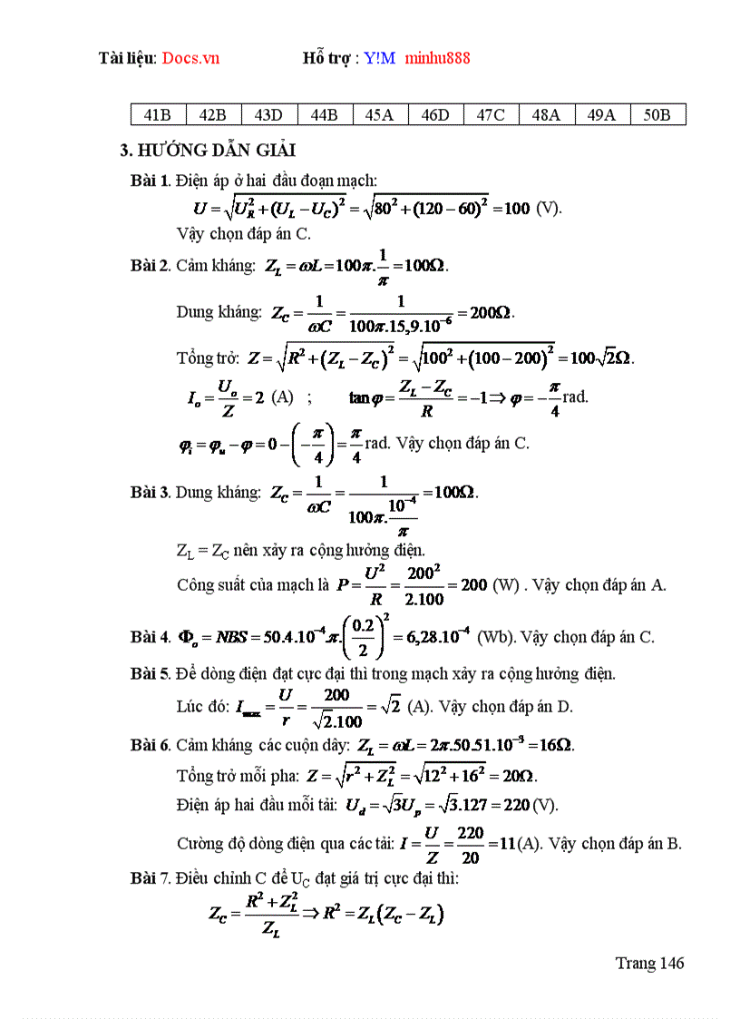 image for page Lựa chọn hệ thống bài tập hướng dẫn giải và giải bài tập vật lý Chương Dòng điện xoay chiều Lớp 12 Chương trình nâng cao