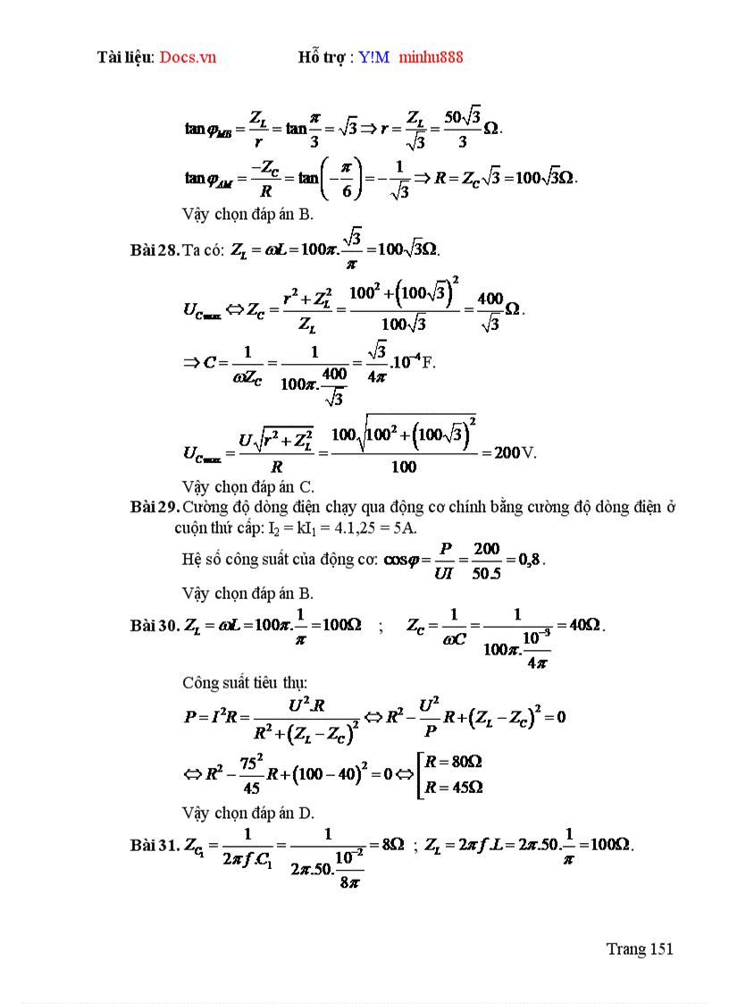image for page Lựa chọn hệ thống bài tập hướng dẫn giải và giải bài tập vật lý Chương Dòng điện xoay chiều Lớp 12 Chương trình nâng cao