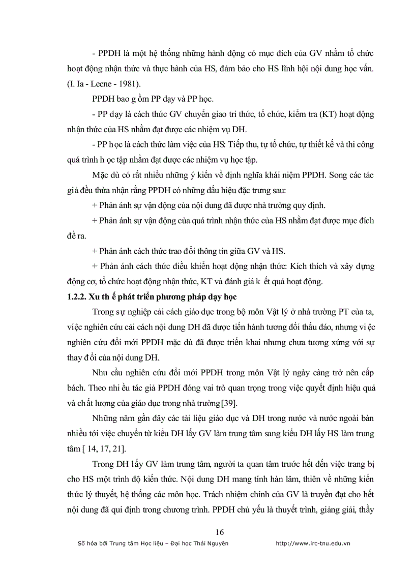 image for page Lựa chọn và phối hợp các phương pháp dạy học tích cực nhằm tăng cường tính tích cực nhận thức của học sinh