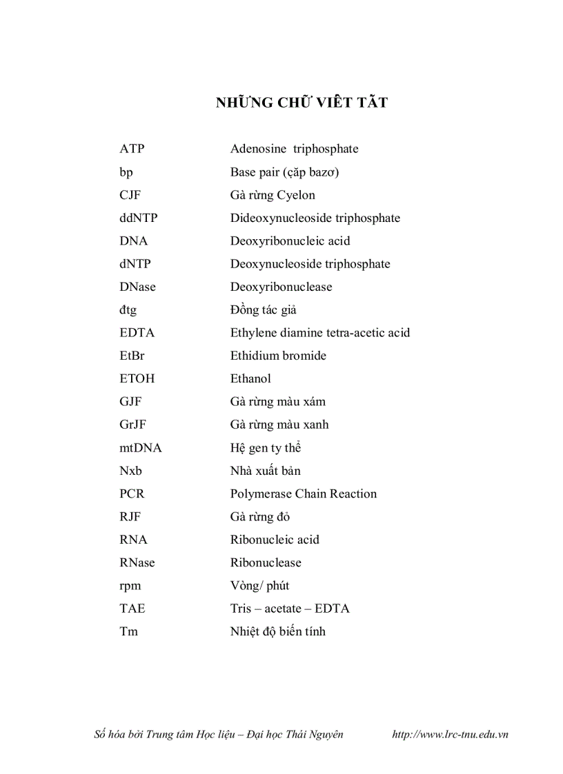 image for page Nghiên cứu đa hình trình tự vùng điều khiển d loop hệ gen ty thể của gà ri gà đông tảo và gà tre
