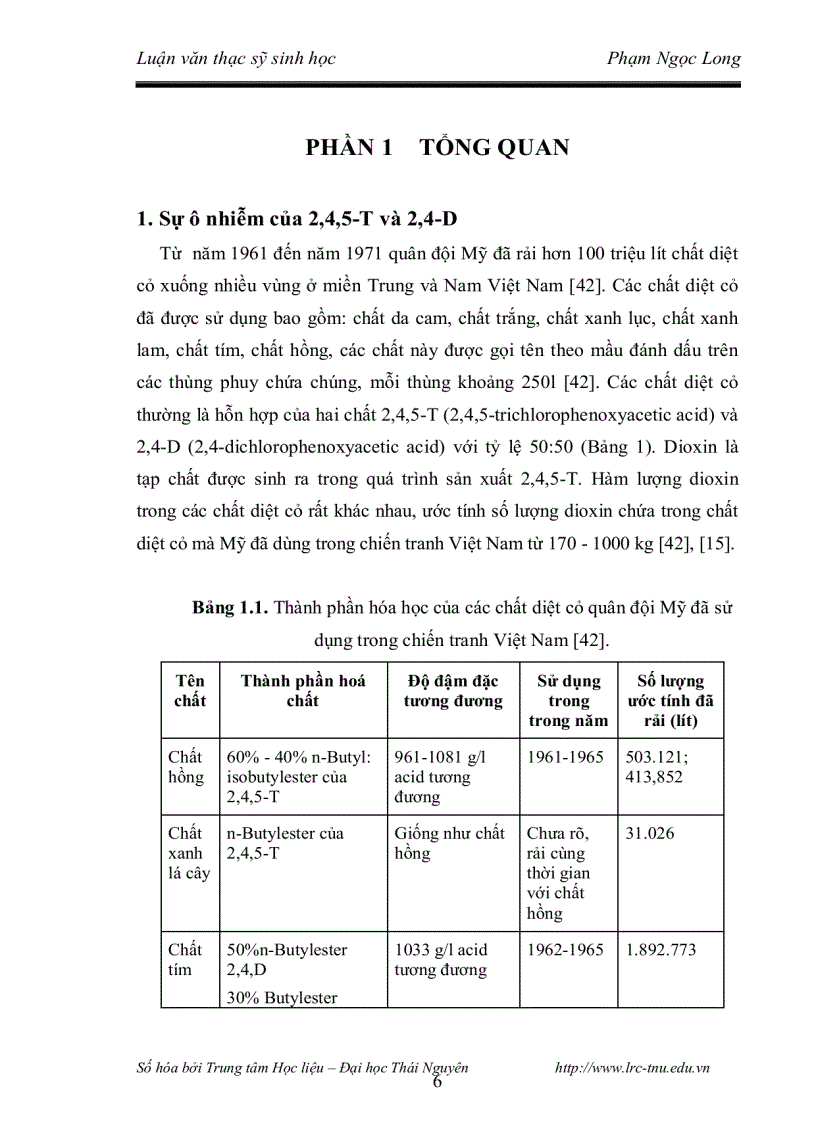 image for page Nghiên cứu khả năng phân hủy 2 4 5 t và đặc điểm phân loại của chủng vi khuẩn phân lập từ các bioreactor xử lý đất nhiễm chất diệt cỏ dioxin