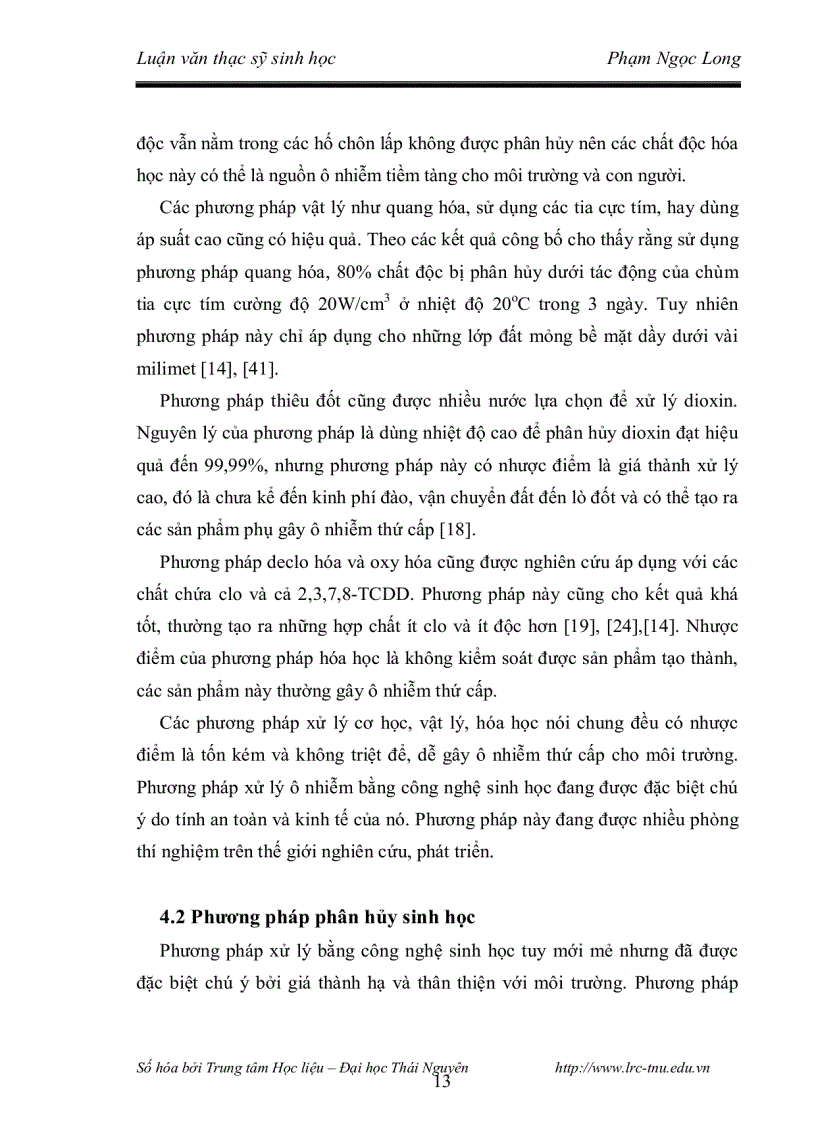image for page Nghiên cứu khả năng phân hủy 2 4 5 t và đặc điểm phân loại của chủng vi khuẩn phân lập từ các bioreactor xử lý đất nhiễm chất diệt cỏ dioxin