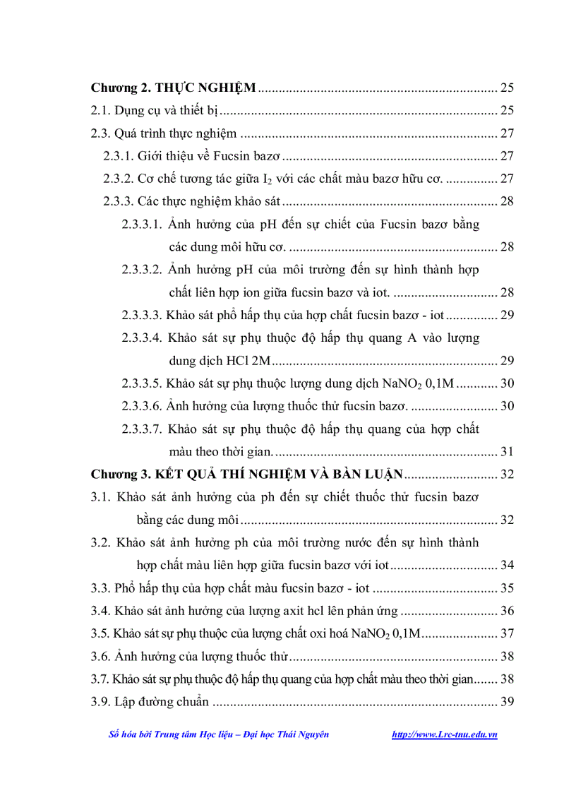 image for page Nghiên cứu phương pháp phân tích vi lượng iot trong các đối tượng môi trường