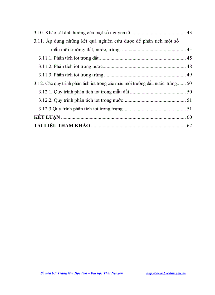 image for page Nghiên cứu phương pháp phân tích vi lượng iot trong các đối tượng môi trường