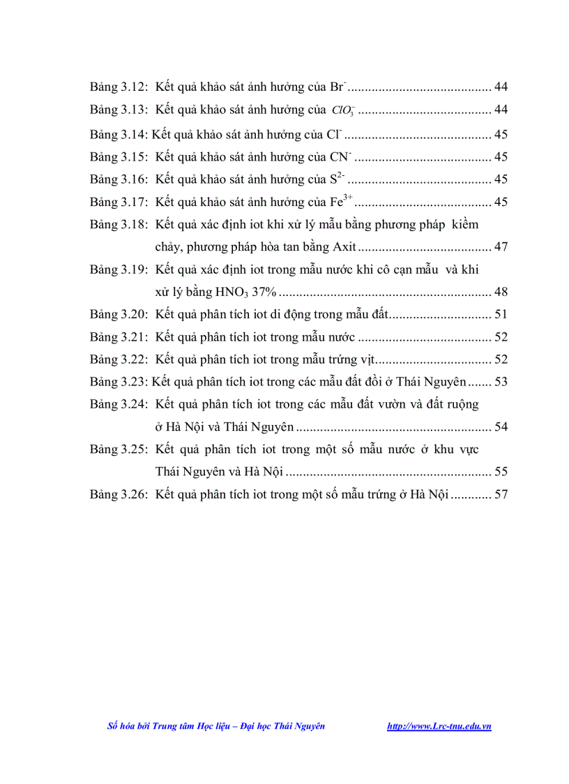 image for page Nghiên cứu phương pháp phân tích vi lượng iot trong các đối tượng môi trường