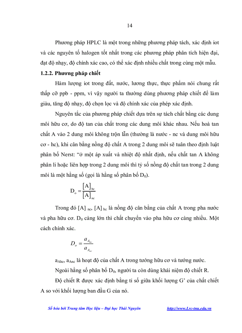 image for page Nghiên cứu phương pháp phân tích vi lượng iot trong các đối tượng môi trường