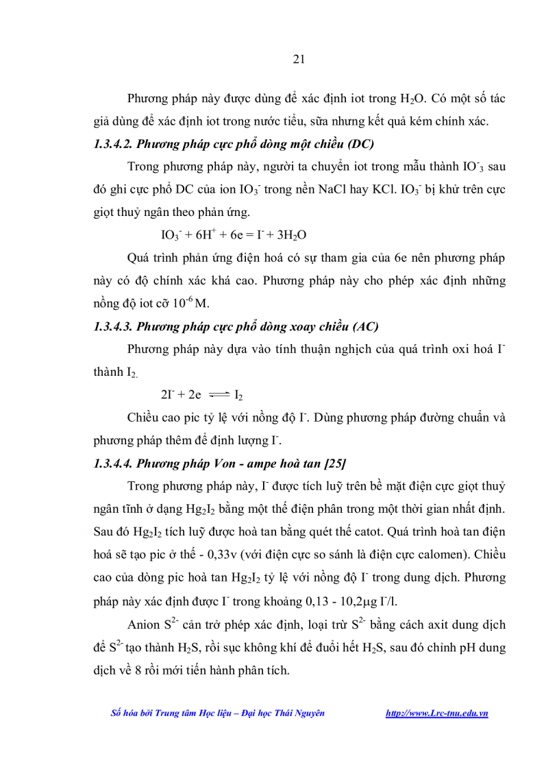 image for page Nghiên cứu phương pháp phân tích vi lượng iot trong các đối tượng môi trường