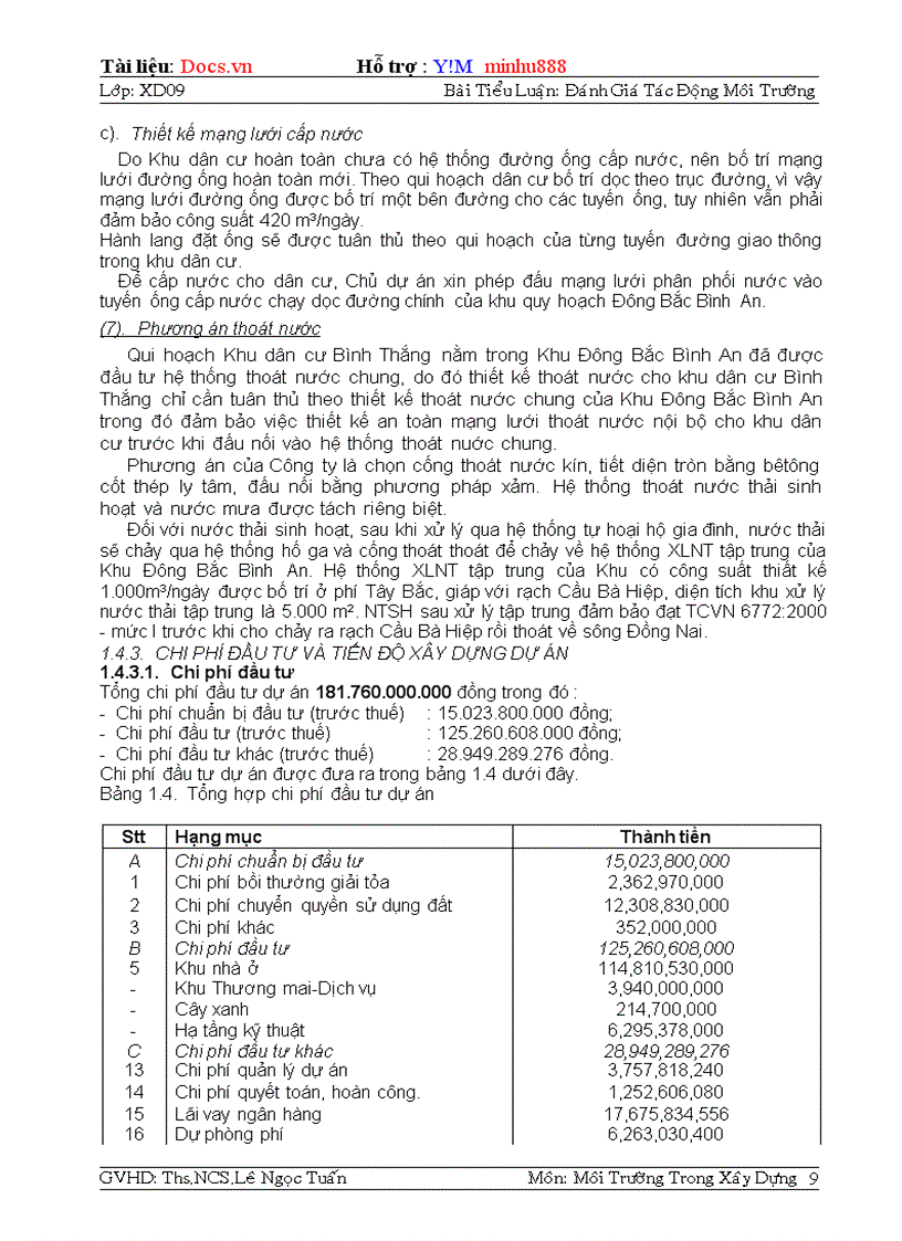 image for page Dự án xây dựng khu dân cư Bình Thắng tại xã Bình An Huyện Dĩ An tỉnh Bình Dương